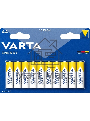 Батарейка Varta ENERGY LR6 AA BL10 Alkaline 1.5V (4106) (10/200/36000) (10 шт.)