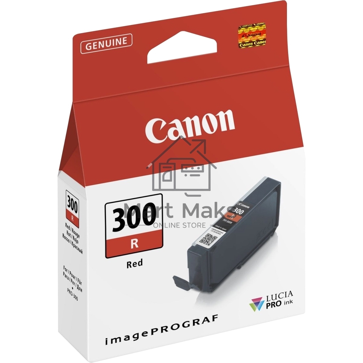 Картридж струйный Canon PFI-300 R EUR/OCN красный (920 стр.) для Canon imagePROGRAF PRO-300