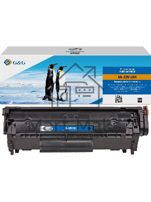 Картридж лазерный G&G GG-Q2612AX черный (2500стр.) для HP LJ 1010/1012/1015/1018/1020/1022/1022n/1022nw/3015/3020