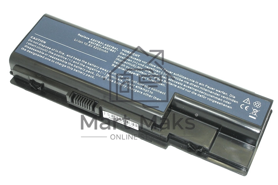 Аккумуляторная батарея для ноутбука Acer Aspire 5520, 5920, 6920G, 7520 11.1V 5200mAh OEM черный