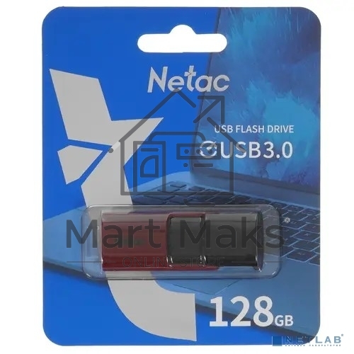 Флешка USB R/W R/W Drive Netac U182 Red USB3.0 128GB, retail version