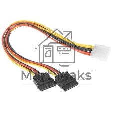 Кабель Cablexpert Кабель питания SATA CC-SATA-PSY-0.3M, 30 см, molex 4pin/2x sata15pin, на 2 устр., пакет