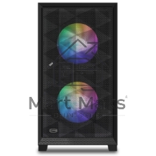 Компьютерный корпус без блока питания PCCooler C3D310 BK ARGB, Mini-Tower, TG, Mesh, 2x120мм ARGB, 2xUSB-A 3.0, mATX, mITX черный