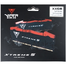 Оперативная память Patriot Viper Xtreme 5, DDR5, 32GB (2x16GB), 7600MHz, CL36, DIMM, с радиаторами, черный