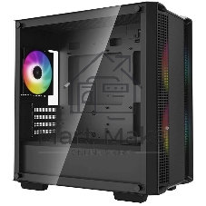 Компьютерный корпус DeepCool CC360 ARGb (R-CC360-BKAPM3-G-1) (mATX, без БП, 2xUSB, с окном)