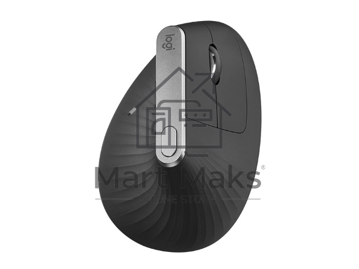 Мышь беспроводная/проводная Logitech MX Vertical графитовый, 4000 dpi, радиоканал, Bluetooth, USB, кнопки - 6