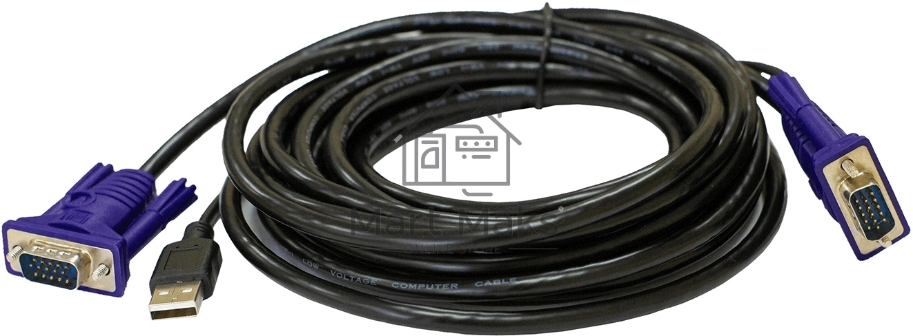 Кабель KVM ORIGO OKVMCU5/A1A с разъемами VGA и USB, 5 м