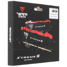 Оперативная память Patriot Viper Xtreme 5, DDR5, 48Gb (2x24GB), 6400MHz, CL32, DIMM, с радиаторами, RGB, серебристый
