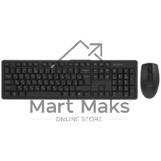 Комплект клавиатура+мышь A4Tech 3330N беспроводной, USB, 1200 DPI, чёрный