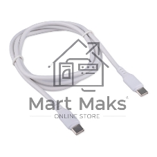 Кабель USB2.0 Cablexpert CCB-USB2-CMCMO1-1MW, TypeC/TypeC, Classic 0.1, 3A, 60Вт, PD/QC3.0, медь, 1м, белый, коробка