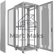 Шкаф серверный напольный Cabeus ND-05C-42U80/80 IP20, 42U, 2055х800х800 мм (ВхШхГ), дверь: перфорация, разборный, серый