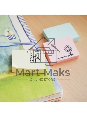 Блок самоклеящийся бумажный Stick`n 21004 38x51мм, 100 листов, 70 г/м2, пастель, 3 цвета в упаковке, без упаковки