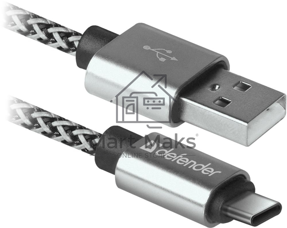Кабель Defender USB2.0 TO TYPE-C 1M WHITE USB09-03T