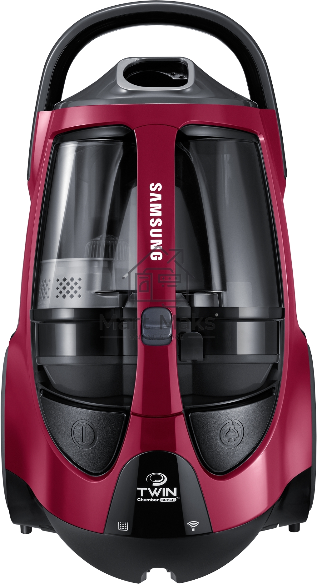 Пылесос Samsung VCC885FH3P красный, 430/2200 Вт, уборка сухая, пылесборник двойная камера 2л