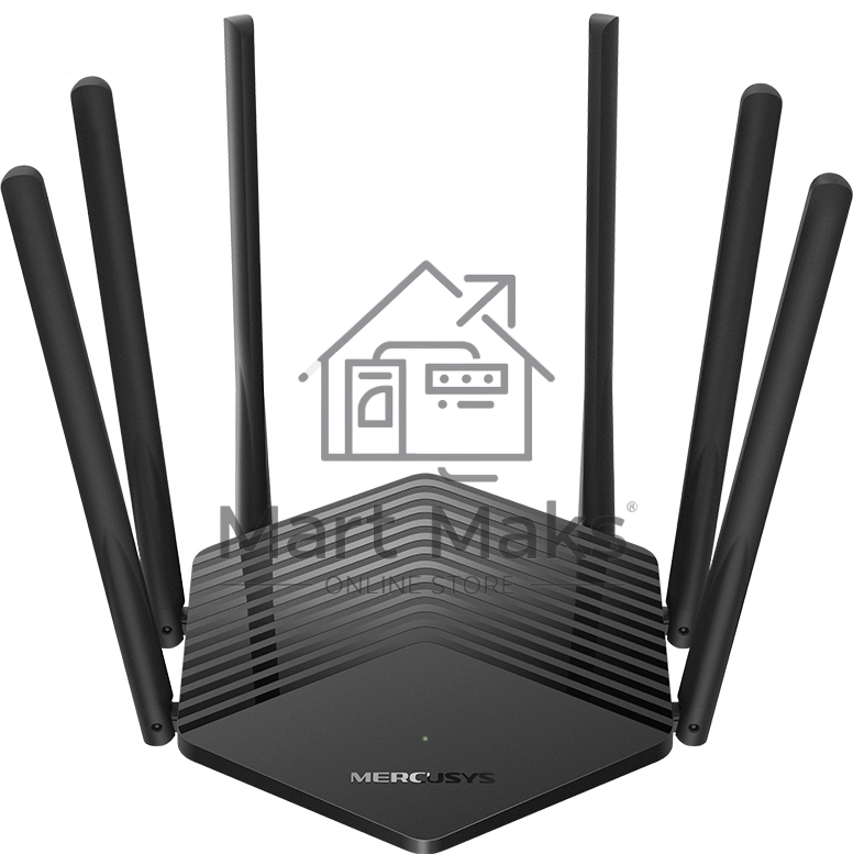Роутер Mercusys AC1900 Wireless AC Gigabit Router, 600 Mbps at 2.4 GHz + 1300 Mbps at 5 GHz, 6×5dBi Fixed External Antennas with Beamforming, 2× G LAN Ports, 1× G WAN Port, Access Point Mode, 3X3 MU-MIMO, Parental Controls, Guest Network, Smart Connect