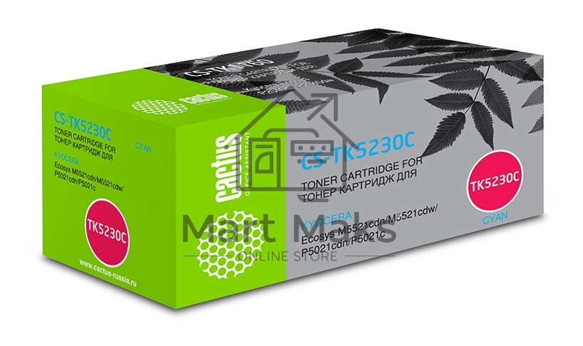 Картридж лазерный Cactus CS-TK5230C голубой (2600 стр.) для Kyocera Ecosys M5521cdn/M5521cdw/P5021cdn/P5021cdw