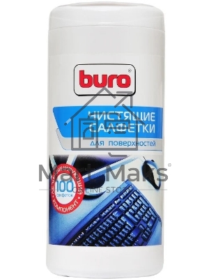 Салфетки Buro BU-Asurface для поверхностей туба 100шт влажных