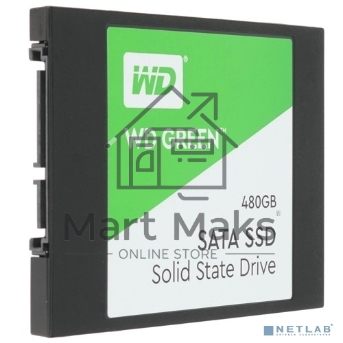 Накопитель SSD WD Green WDS480G3G0A, 480GB, SATA III, 2.5