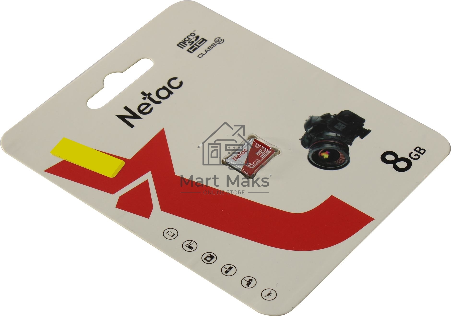 Карта памяти Netac P500 ECO MicroSDHC 8GB C10 NT02P500ECO-008G-S