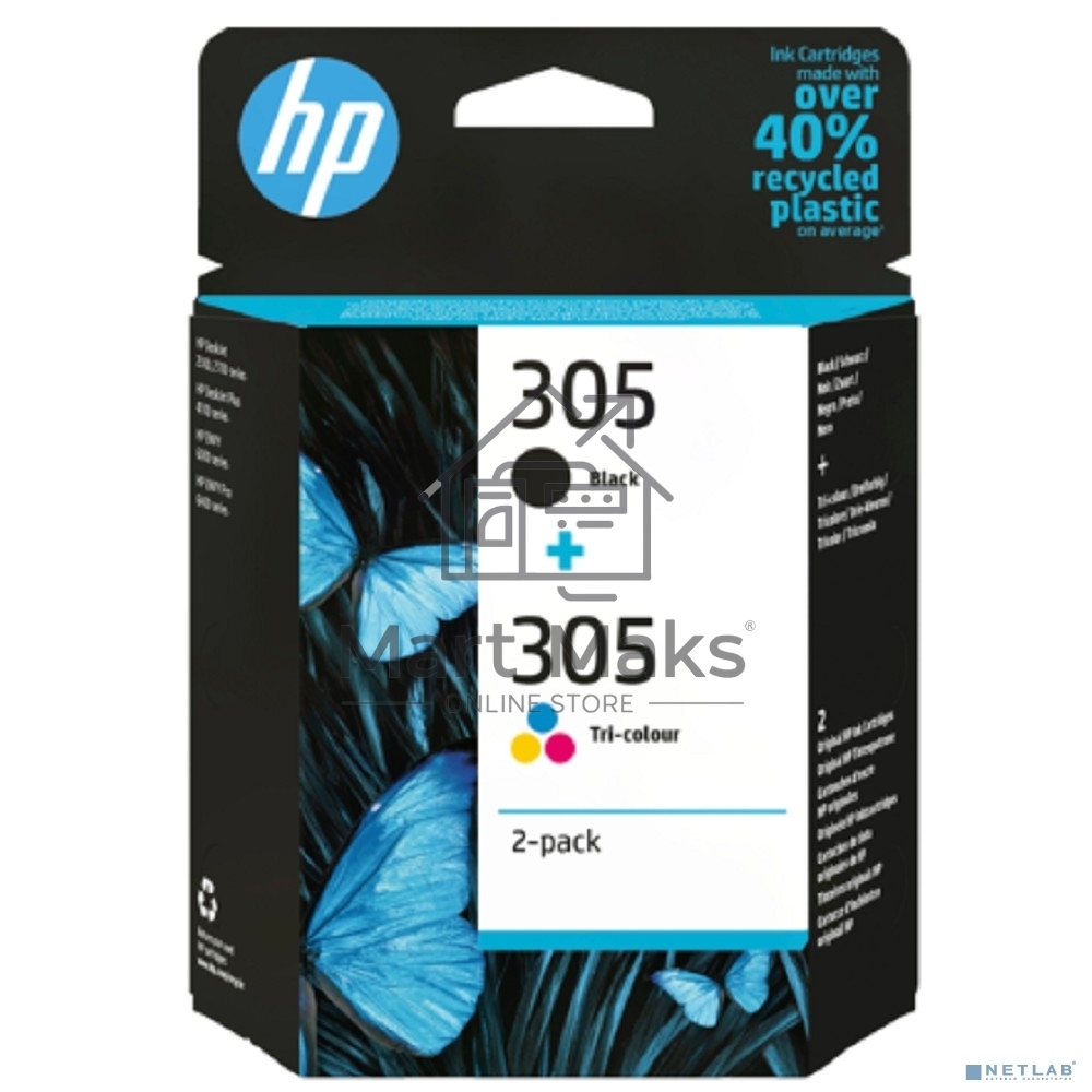Картридж HP 305 струйный, набор черный и цветной (120/100 стр)