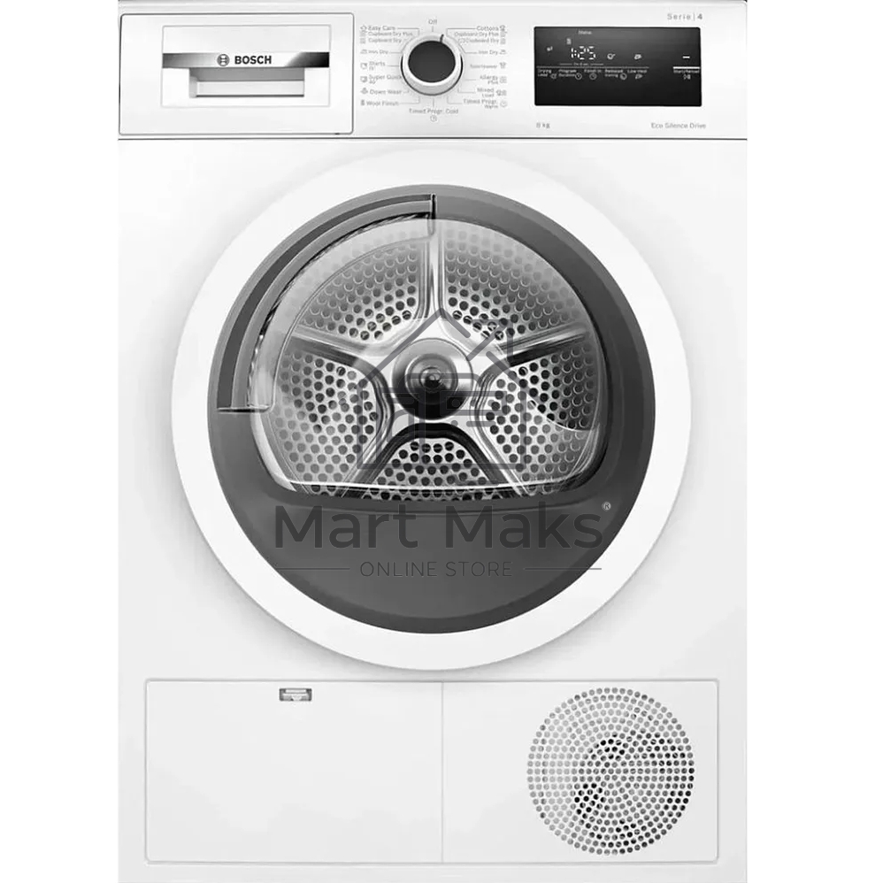 Сушильная машина Bosch WTN86211ME белый, 8 кг, сушка - конденсационная, программ - 13, 59.8 x 84.2 x 61.3 см