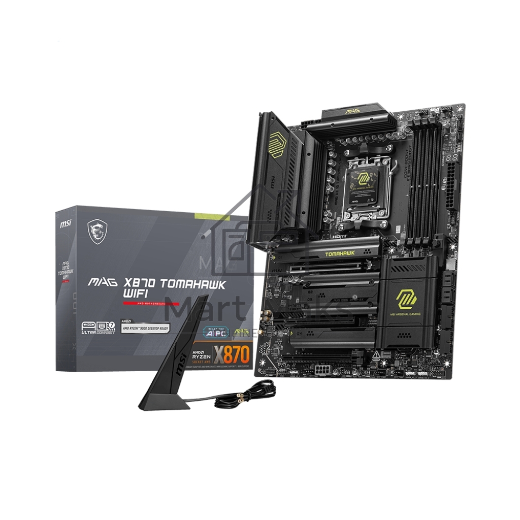 Материнская плата MSI MAG X870 TOMAHAWK WIFI, AM5, AMD X870, 4xDDR5, 4xSATA, 4xM.2, 1xPCI-E 3.0 x1, 1xPCI-E 4.0 x4, 1xPCI-E 5.0 x16, 1xHDMI, 2xUSB Type-C, 1x2.5Gb LAN, 2xUSB-A 3.2 Gen 1, 2xUSB-A 3.2 Gen 2, 2x3.5 мм, 7.1, Standard-ATX
