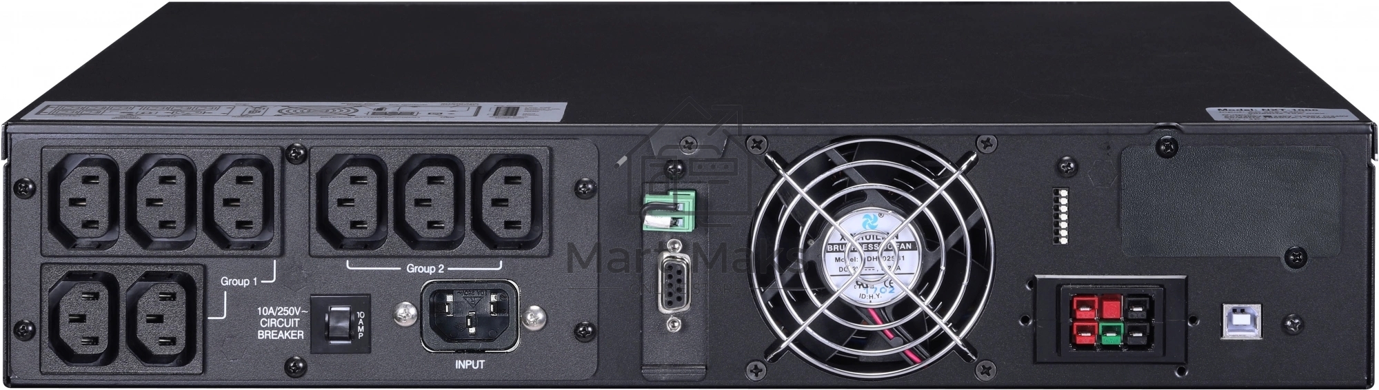 Источник бесперебойного питания Powercom Next, On-Line, 1500VA/1500W, Rack/Tower, 8*IEC320-C13, LCD, Serial+USB, SmartSlot, подкл. доп. Батарей (2027190)