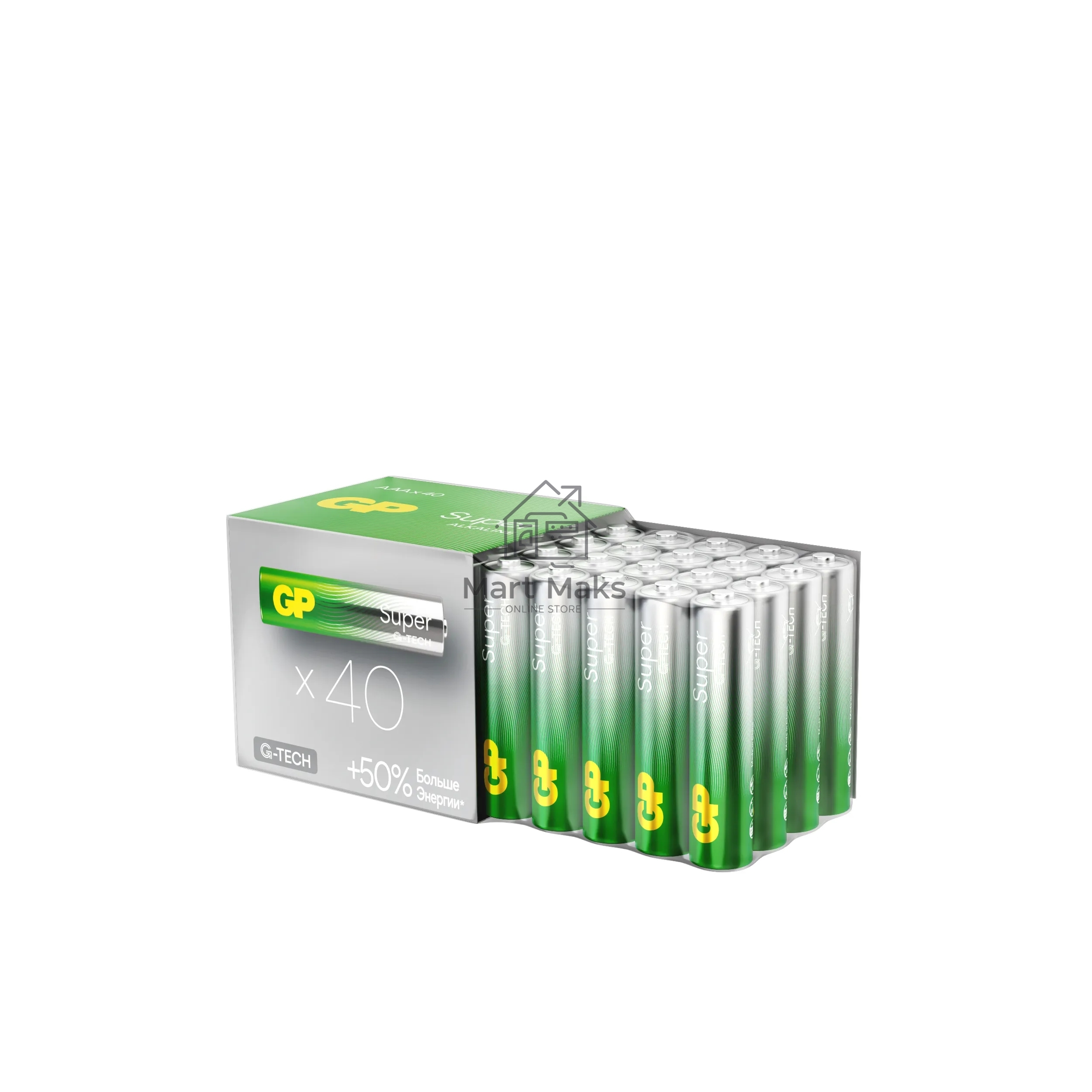Алкалиновые батарейки GP Super Alkaline G-Tech 24А ААA - 40 шт. в пленке