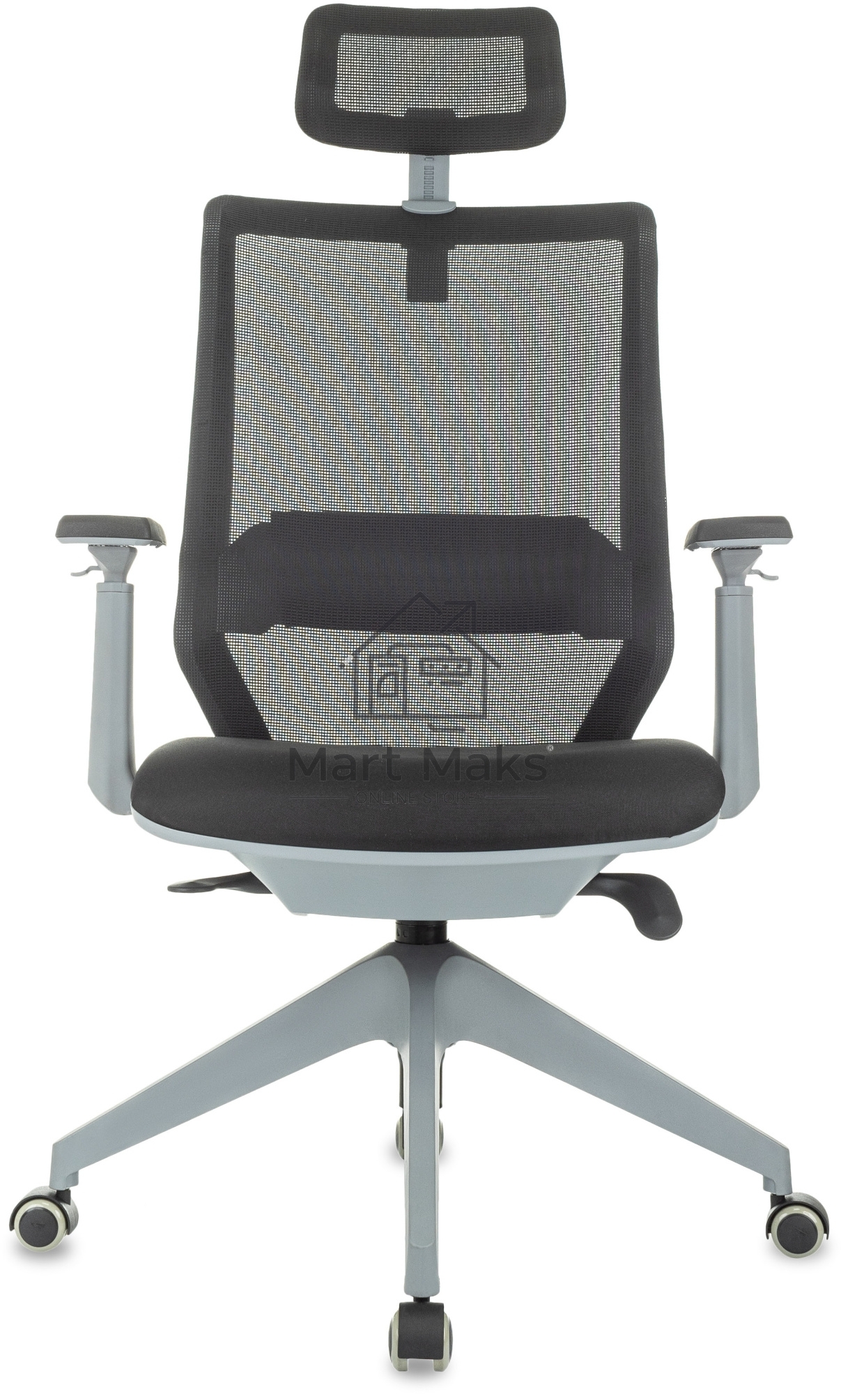 Кресло руководителя Бюрократ MC-G611NL-H черный Elastic-102 с подголов. крестов.4-луч. пластик пластик серый