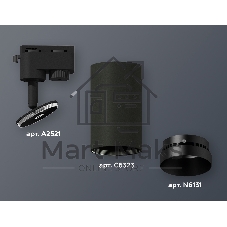 Светильник Ambrella light XT6323061 SBK/PBK черный песок/черный полированный MR16 GU5.3 (A2521, C6323, N6131)
