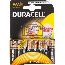 Батарейка Duracell LR03-8BL BASIC AAA (MN2400) (8 шт. в уп-ке)
