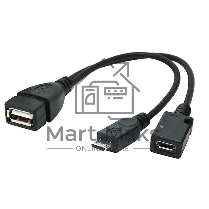 Кабель USB 2.0 OTG Cablexpert A-OTG-AFBM-004 USBAF/MicroBM, 0.15м, с доп питанием, пакет