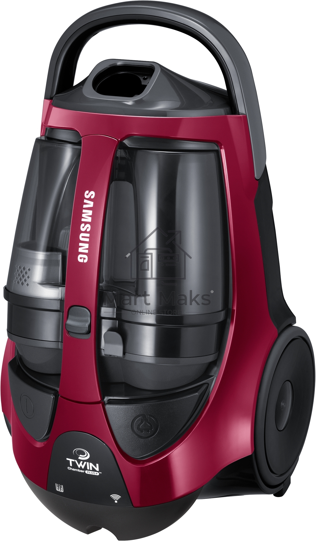 Пылесос Samsung VCC885FH3P красный, 430/2200 Вт, уборка сухая, пылесборник двойная камера 2л