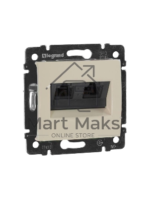 Розетка Valena розетка 2*RJ45 кат.5e, сл. кость