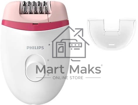 Эпилятор Philips BRE235/00 скор.:2 насад.:1 от электр.сети белый/розовый