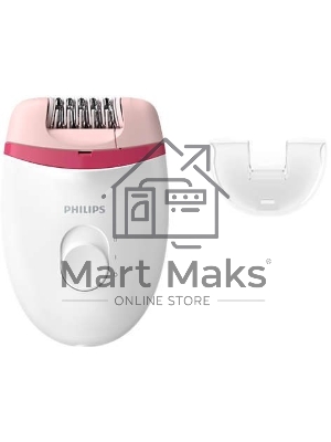 Эпилятор Philips BRE235/00 скор.:2 насад.:1 от электр.сети белый/розовый