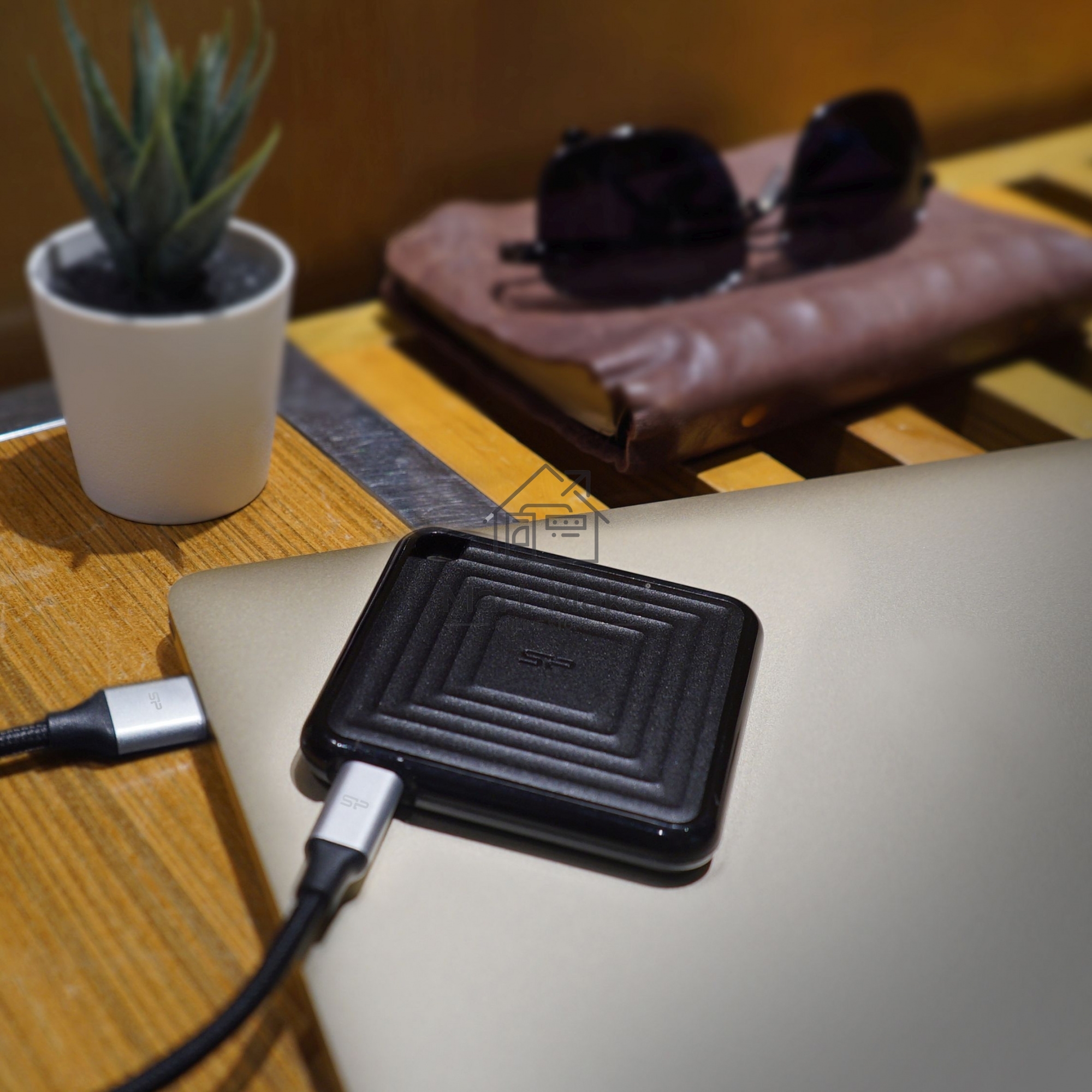 Твердотельный диск 1TB Silicon Power PC60, External, USB 3.2 Type-C R/W - 540/500 MB/s черный
