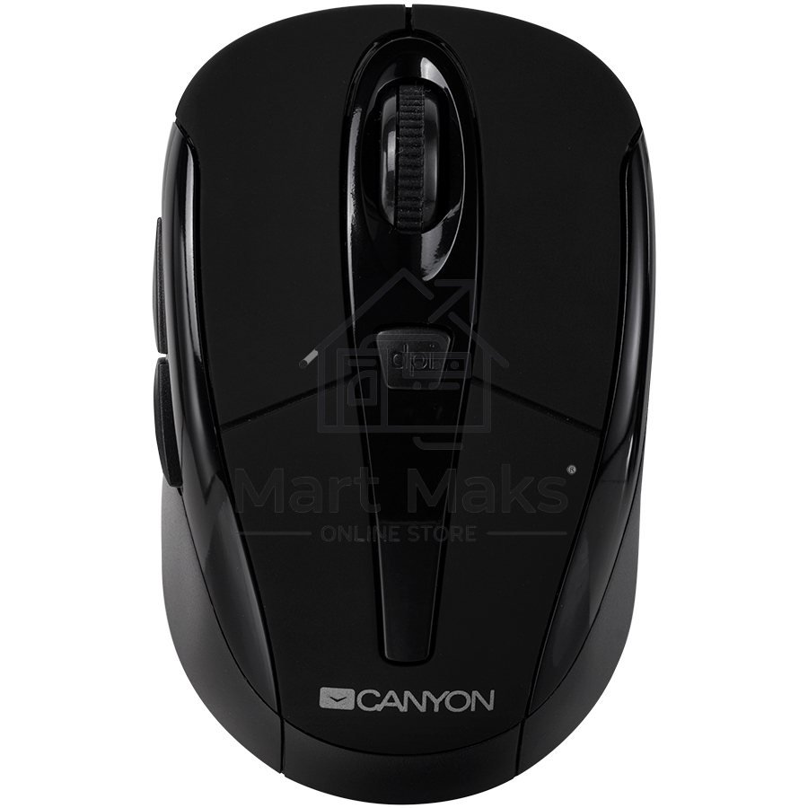 Мышь беспроводная Canyon MSO-W6 черный, 1600 dpi, радиоканал, USB, кнопки - 6