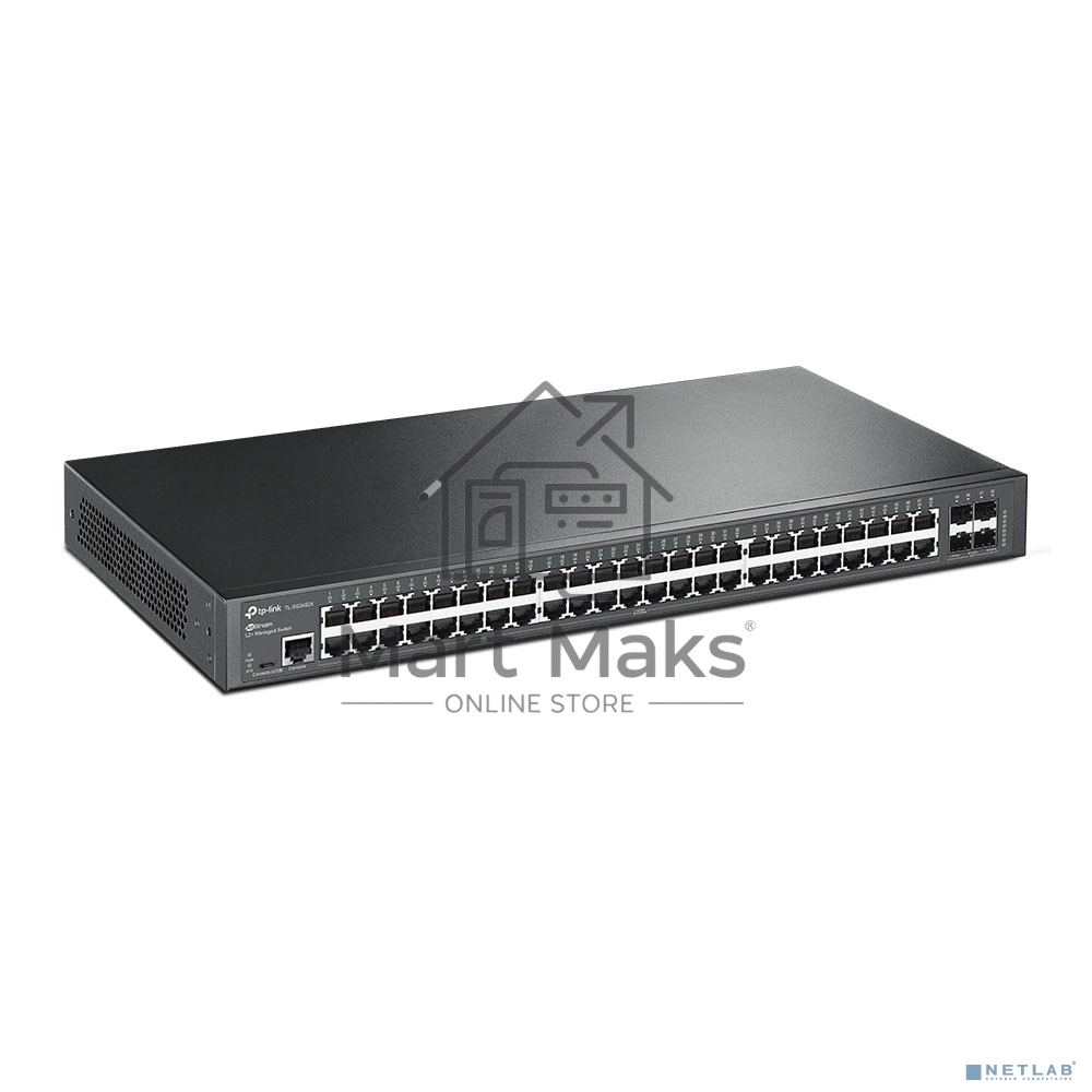 Коммутатор 48-портовый гигабитный управляемый уровня 2+ TP-Link TL-SG3452X JetStream с четырьмя слотами SFP+ 10 Гбит/с