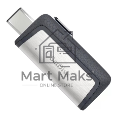 Флешка USB SanDisk DDC2 Ultra Dual (SDDDC2-032G-G46), 128Gb, USB 3.0/USB 3.1 Type C, R/W 150/30, серый/черный