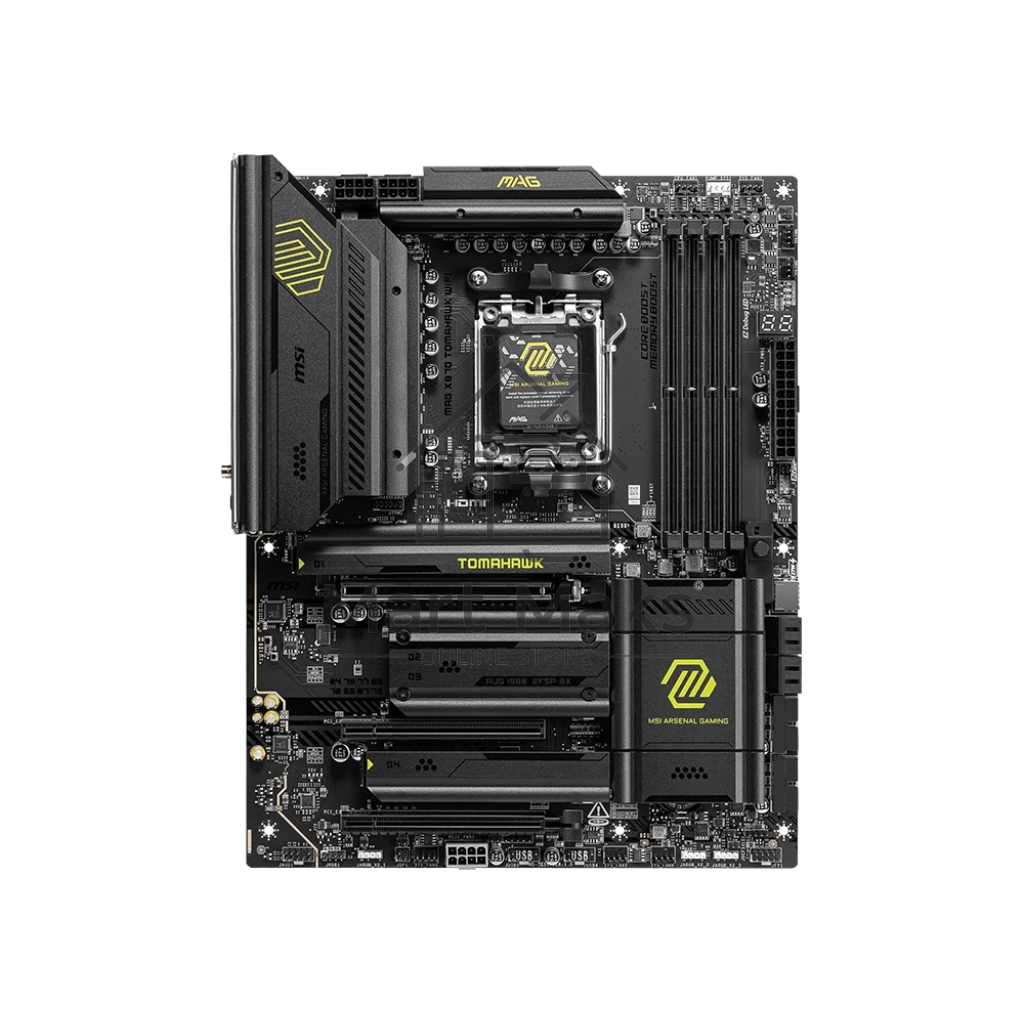 Материнская плата MSI MAG X870 TOMAHAWK WIFI, AM5, AMD X870, 4xDDR5, 4xSATA, 4xM.2, 1xPCI-E 3.0 x1, 1xPCI-E 4.0 x4, 1xPCI-E 5.0 x16, 1xHDMI, 2xUSB Type-C, 1x2.5Gb LAN, 2xUSB-A 3.2 Gen 1, 2xUSB-A 3.2 Gen 2, 2x3.5 мм, 7.1, Standard-ATX
