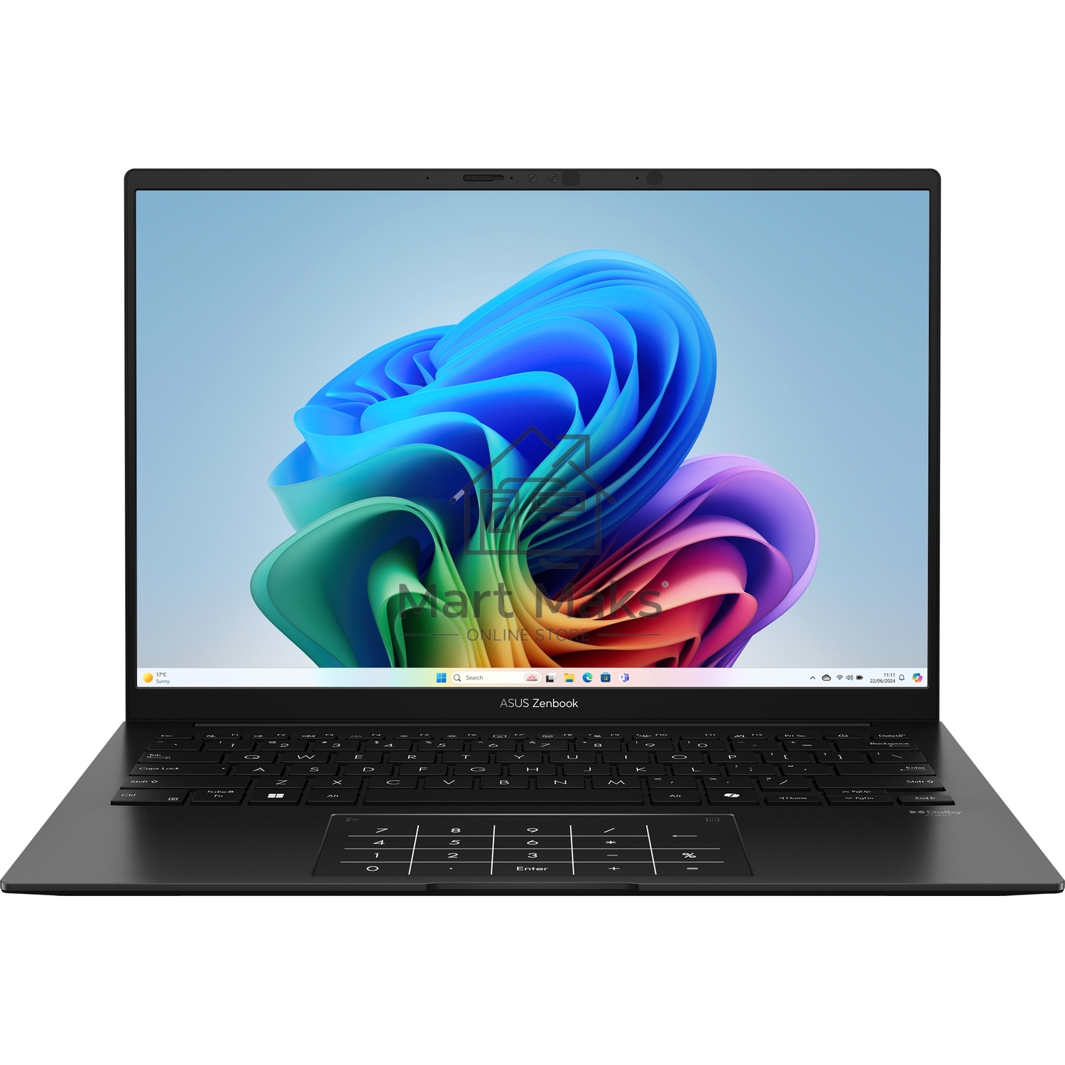 Ноутбук Asus Zenbook 14 UM3406KA-QD180 черный Ryzen AI 5 340 16Gb SSD1Tb AMD Radeon 14