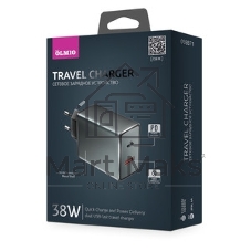Автомобильное зарядное устройство OLMIO Type-C/USB, 38W, 6A, QuickCharge3.0, PowerDelivery