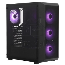 Компьютерный корпус XASTRA A406 4ARGB Black ATX/Mesh/tempered glass/4x120мм ARGB PWM fans/A406-4FC12A