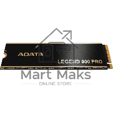 Накопитель SSD ADATA LEGEND 900 PRO, 4Tb, PCIe 4.0 x4, M.2 2280, NVMe, R/W 7400/6500, с радиатором