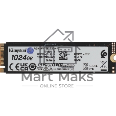 Накопитель SSD Kingston Fury Renegade, 1Tb, M.2(22x80мм), NVMe, PCIe 5.0 x4, 3D TLC, R/W 14200/11000Mb/s, IOPs 2 200 000/2 150 000, TbW 1000, DWPD 0.5 (12 мес)