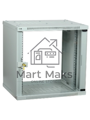 Шкаф LINEA WE 9U 600x600мм дверь стекло серый ITK
