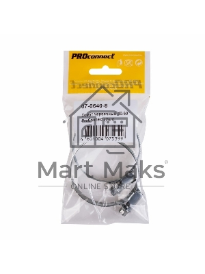 Хомут червячный PROconnect 40-60-0,7 мм, (упак. 2 шт)