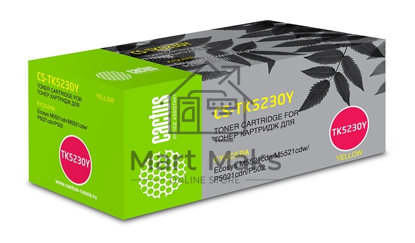 Картридж лазерный Cactus CS-TK5230Y желтый (2600 стр.) для Kyocera Ecosys M5521cdn/M5521cdw/P5021cdn/P5021cdw