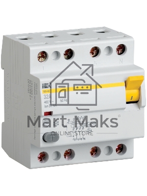 Выключатель дифференциального тока (УЗО) 4п 80А 300мА тип AC ВД1-63 ИЭК MDV10-4-080-300